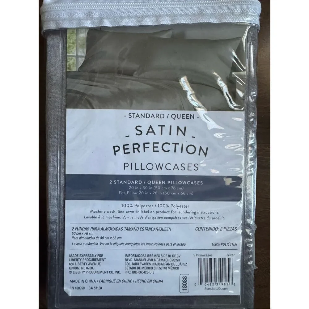 Satin Perfection Grey Satin Pillowcase
